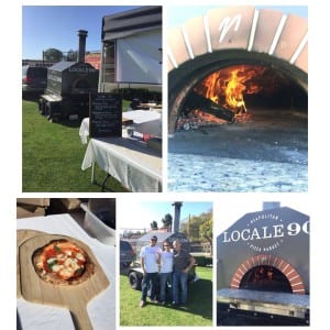 collage of outdoor pizza oven